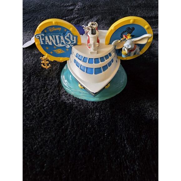 Disney Cruise Line FANTASY SHIP Dumbo & Timothy Ear Hat Exclusive 2024 Ornament - Picture 2 of 6